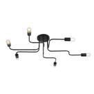 Plafon Taschibra Cronos 6 Preto E27 Bivolt