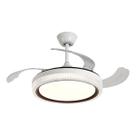 Plafon Ventilador De Teto Flesh Wind Cristal 36W LED 3K/4K/6K Multicor Branco EBVL80003