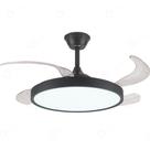 Plafon Ventilador De Teto Flesh Wind Cristal 36W LED 3K/4K/6K Multicor Preto EBVL80005 - EmbuLED