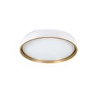 Plafon Yael 36W Redondo 50cm Branco e Dourado