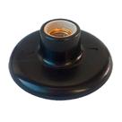 Plafonier com bocal porcelana e-27 250v preto opl 3296