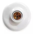 Plafonier Plafon Branco 100w E27 Bocal Porcelana Iluminação