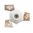 Plafonier Plafon Decorativo De Teto Suporte Para Lâmpada LED Sobrepor Branco Instalação Fácil - Plafonier Plafon Decorativo De Teto Suporte Para Lâmpada LED Sobrepor Branco Instalação Fácil -
