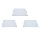 Plafons Modaza de Embutir 18W, Branco - 3 Unidades
