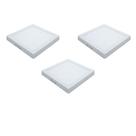 Plafons Modaza Polipropileno de Sobrepor Quadrado, 18W, Branco - 3 Unidades