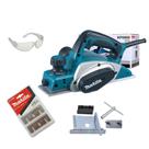 Plaina Elétrica 3.1/4 620W Makita Kp0800 82Mm + Itens 220V Plaina Elétrica 3.1/4 620W Makita Kp0800 82Mm + Itens 220V