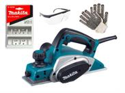 Plaina Elétrica Makita 620W KP0800 + Faca De Plaina E Acessórios