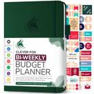 Planejador de orçamento Clever Fox Bi Weekly A5 verde escuro