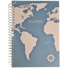 Planner Agenda Permanente Diário Mapas 80 Folhas