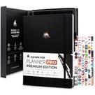 Planner Clever Fox Pro Premium A4 com organizador econômico preto