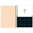 Planner Espiral 129 x 188 cm West Village 2022 Fundo Preto com Quadriculado