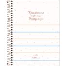 Planner Espiral 179 x 24 cm Soho 90 G Permanente Listras Azuis e Rosas