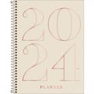 Planner executivo espiral 20 x 27,5 cm vanilla 2024