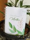Planner financeiro capa folhagem verde - 2