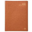 Planner Frasukis 2025 Monthly A4 com capa de couro e bolsos