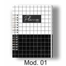 Planner Masculino Quadriculado Preto e Branco Planner Masculino Quadriculado Preto e Branco