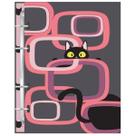 Planner permanente argolado-coleção gato preto-104 folhas