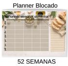 Planner Semanal Alimentar Fitness Diário Blocado A4 52 Fls Planner Semanal Alimentar Fitness Diário Blocado A4 52 Fls