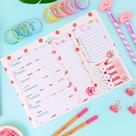 Planner Semanal c/ Folhas Adesivas Decoradas 6 Blocos 30 Folhas Cada Papelaria Anotação Dia a Dia