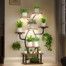 Plant Stand Tovve Indoor com Grow Light, 8 camadas e 48 prateleiras de metal