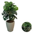 Planta Artifical Costela De Adão +vaso Polietileno Completo -