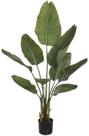 Planta Artificial Arvore Bananeira De Jardim Real Toque Uv C/Pote X9 Verde 1,2m