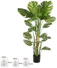 Planta Artificial Arvore Costela De Adao C/Pote X20 Verde 1,5cm