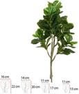 Planta Artificial Arvore Ficus Lyrata Real Toque X82 Verde 1,5m