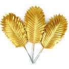 Planta artificial CCINEE, folhas de palmeira, 16 peças, ouro, 45 cm Planta artificial CCINEE, folhas de palmeira, 16 peças, ouro, 45 cm