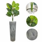 Planta Artificial Comigo Ninguém Pode + Vaso Coluna + Pedra