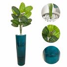 Planta Artificial Comigo Ninguém Pode + Vaso Coluna + Pedra