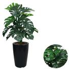 Planta Artificial Costela De Adão Com Vaso Cone Polietileno