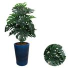 Planta Artificial Costela De Adão Com Vaso Marmorizado - Planta Artificial Costela De Adão Com Vaso Marmorizado -