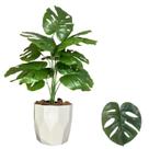 Planta Artificial Costela de Adão + Vaso Cachepot Decorativo Planta Artificial Costela de Adão + Vaso Cachepot Decorativo