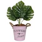 Planta Artificial Costela de Adão + Vaso de Metal decorativo Planta Artificial Costela de Adão + Vaso de Metal decorativo