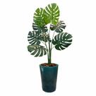 Planta Artificial Costela De Adão + Vaso Polietileno Liso
