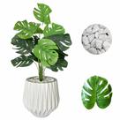 Planta Artificial Costela de Adão Vaso Polietileno + Pedra