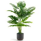 Planta artificial Der Rose Monstera de 70 cm de altura com vaso Planta artificial Der Rose Monstera de 70 cm de altura com vaso