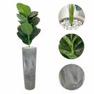 Planta Artificial Ficus Lyrata Vaso Alto Marmorizado + Pedra