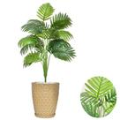 Planta Artificial Palmeira Com Vaso e Pedras Brancas