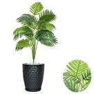 Planta Artificial Palmeira Com Vaso e Pedras Brancas
