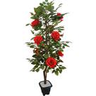 Planta Artificial ROSEIRA CHILENA VERMELHA 1,30 metros de altura