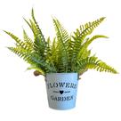 Planta Artificial Samambaia + Vaso Metal Decoração Planta Artificial Samambaia + Vaso Metal Decoração