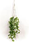 Planta artificial suspensa Comtelek com vasos e cabide de macramê x2