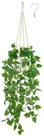Planta artificial suspensa Mkono Pothos com vaso e cabide de macramê