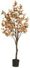 Planta Árvore Artificial Azaleia Pu C/Pote X544 Laranja1,4m
