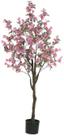 Planta Árvore Artificial Azaleia Pu C/Pote X544 Rosa 1,4m