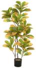 Planta Árvore Artificial Cróton Real Toque C/Pote X114 Verde BD.Laranja 1,20cm