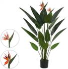 Planta Arvore Artificial Estrelícia C/Flor Pu C/Pote X18 Verde 1,2cm