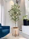 Planta Arvore Grande Oliveira Artificial Vaso Pé Madeira - Planta Arvore Grande Oliveira Artificial Vaso Pé Madeira -